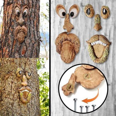 Decorazione da giardino, vecchio uomo sorridente | SCULPTURE