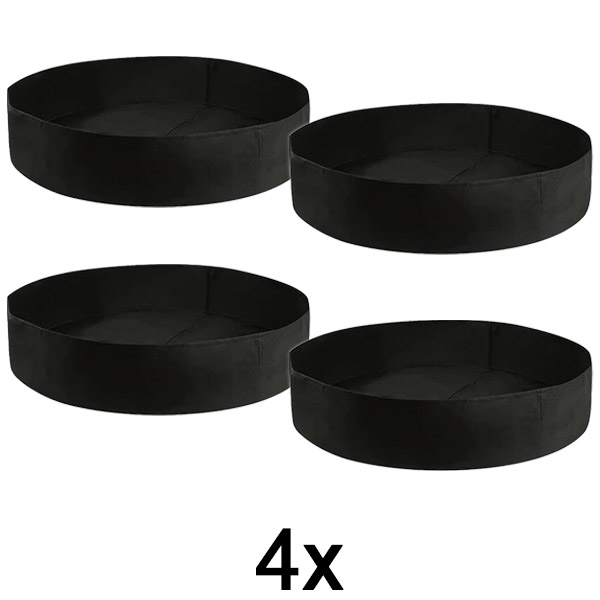 4x Letto da giardino rialzato in tessuto – 90 x 30 cm, feltro traspirante | PLANTIE